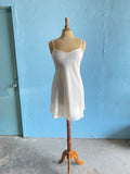 Y2K white slip dress with back opening