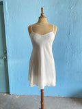Y2K white slip dress with back opening