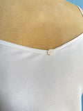 Y2K white slip dress with back opening