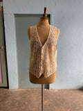 90's Ivory laced vest top