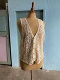 90's Ivory laced vest top