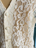 90's Ivory laced vest top