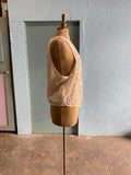 90's Ivory laced vest top