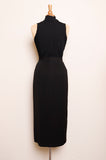 Ferrenti Black midi skirt with front slits