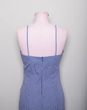 1990's Blue & white gingham spaghetti strap dress