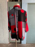 Y2K Red, Black and Gray Geo Shaped color block shirt