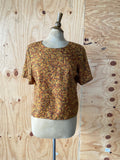 90’s Triangle tribal Gold & Black boxy shirt