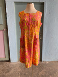 60-70’s Psychedelic Pink & orange mod dress