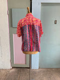 90's boho short sleeve shirt