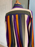 90's striped purple yellow long sleeve shirt