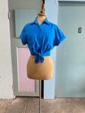 90's -Y2K Turquoise short sleeve shirt