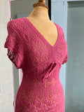 Y2K Fuchsia knit tunic top