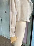 Victorian cotton gauzy sheer ruffle blouse