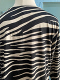 Y2K Black White zebra plus size top with silver rings