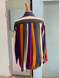 90's striped purple yellow long sleeve shirt