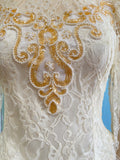 Ivory laced Victorian bridal style top