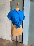 90's -Y2K Turquoise short sleeve shirt