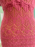 Y2K Fuchsia knit tunic top