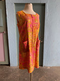 60-70’s Psychedelic Pink & orange mod dress