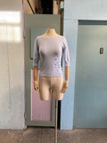 Y2K baby blue knit sweater top