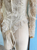 Ivory laced Victorian bridal style top