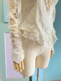 Ivory laced Victorian bridal style top