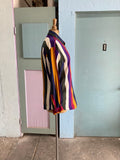 90's striped purple yellow long sleeve shirt