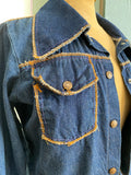 60-70's cropped denim jacket