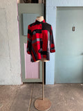 Y2K Red, Black and Gray Geo Shaped color block shirt