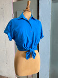 90's -Y2K Turquoise short sleeve shirt