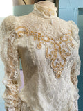 Ivory laced Victorian bridal style top