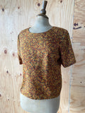 90’s Triangle tribal Gold & Black boxy shirt