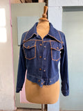 60-70's cropped denim jacket