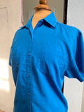 90's -Y2K Turquoise short sleeve shirt