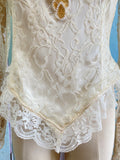 Ivory laced Victorian bridal style top