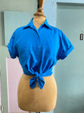 90's -Y2K Turquoise short sleeve shirt