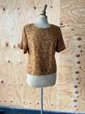 90’s Triangle tribal Gold & Black boxy shirt