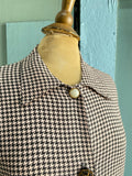 90’s Pink & black houndstooth shirt with bedazzled buttons.