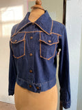 60-70's cropped denim jacket