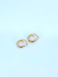 Mini gold hoop clip on earrings