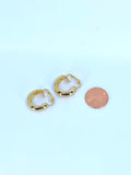 Mini gold hoop clip on earrings