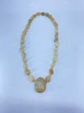 Natural carved stone beaded necklace