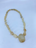 Natural carved stone beaded necklace