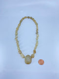 Natural carved stone beaded necklace