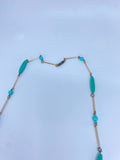 Turquoise pendant beaded ethnic necklace