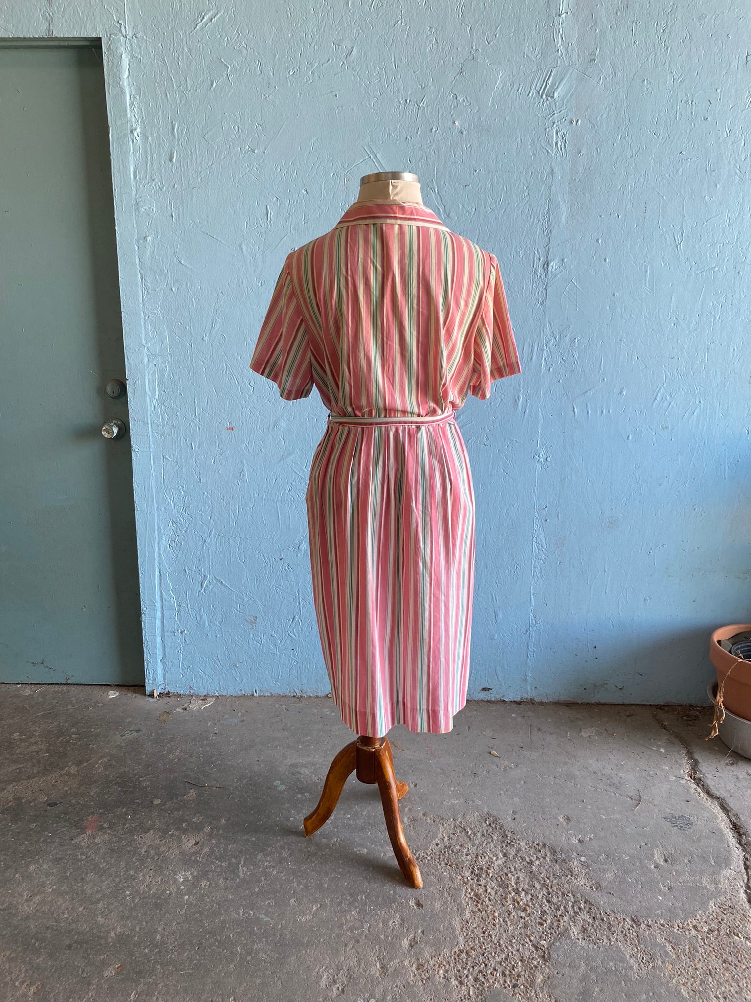 strapless open back dress Vintage 1960s Pink Micro Mini Dress with Large Dagger Collar main image 0