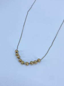 Sliding Gold Ball Necklace