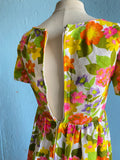 70's Psychedelic floral maxi dress