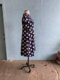 60's Lane Bryant Navy & white daisy mod plus size dress