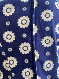 60's Lane Bryant Navy & white daisy mod plus size dress